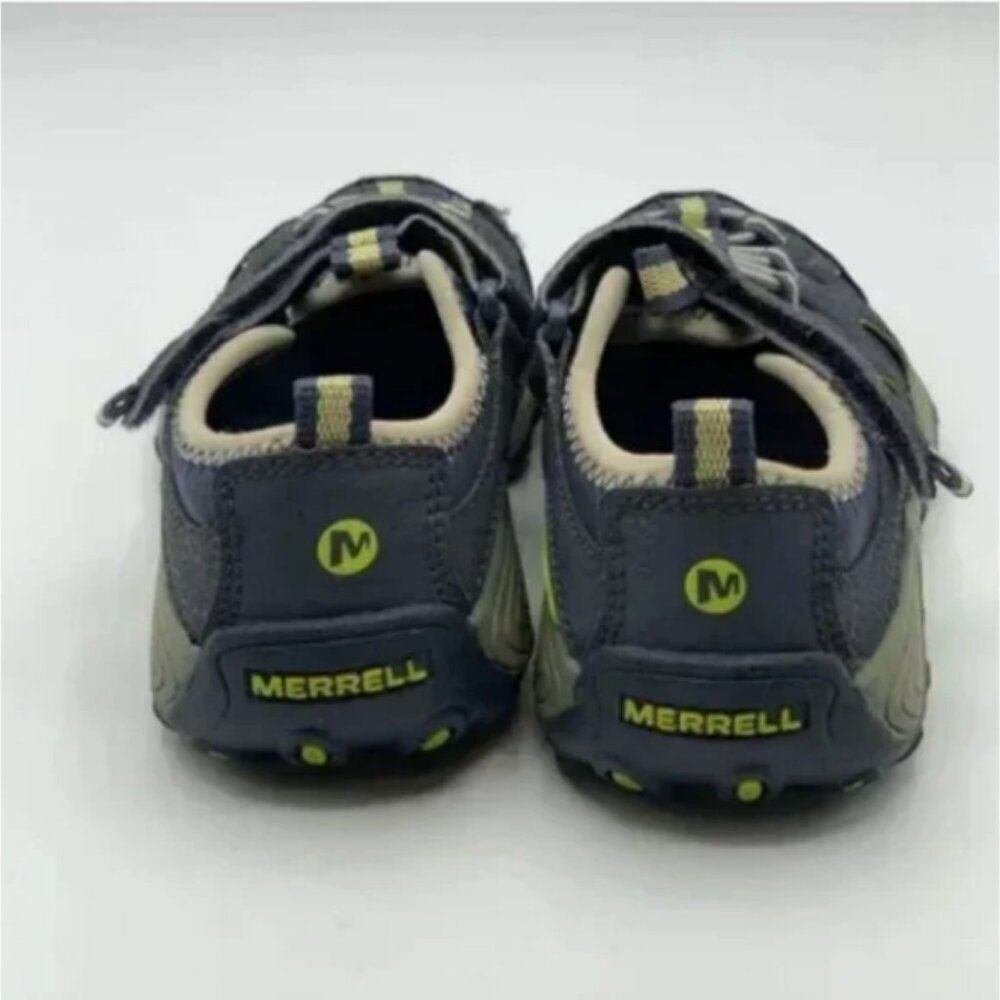 Merrell Boys' Hydrohiker Trail Shoe Blue Lime Green Size 11 - Picture 5 of 8
